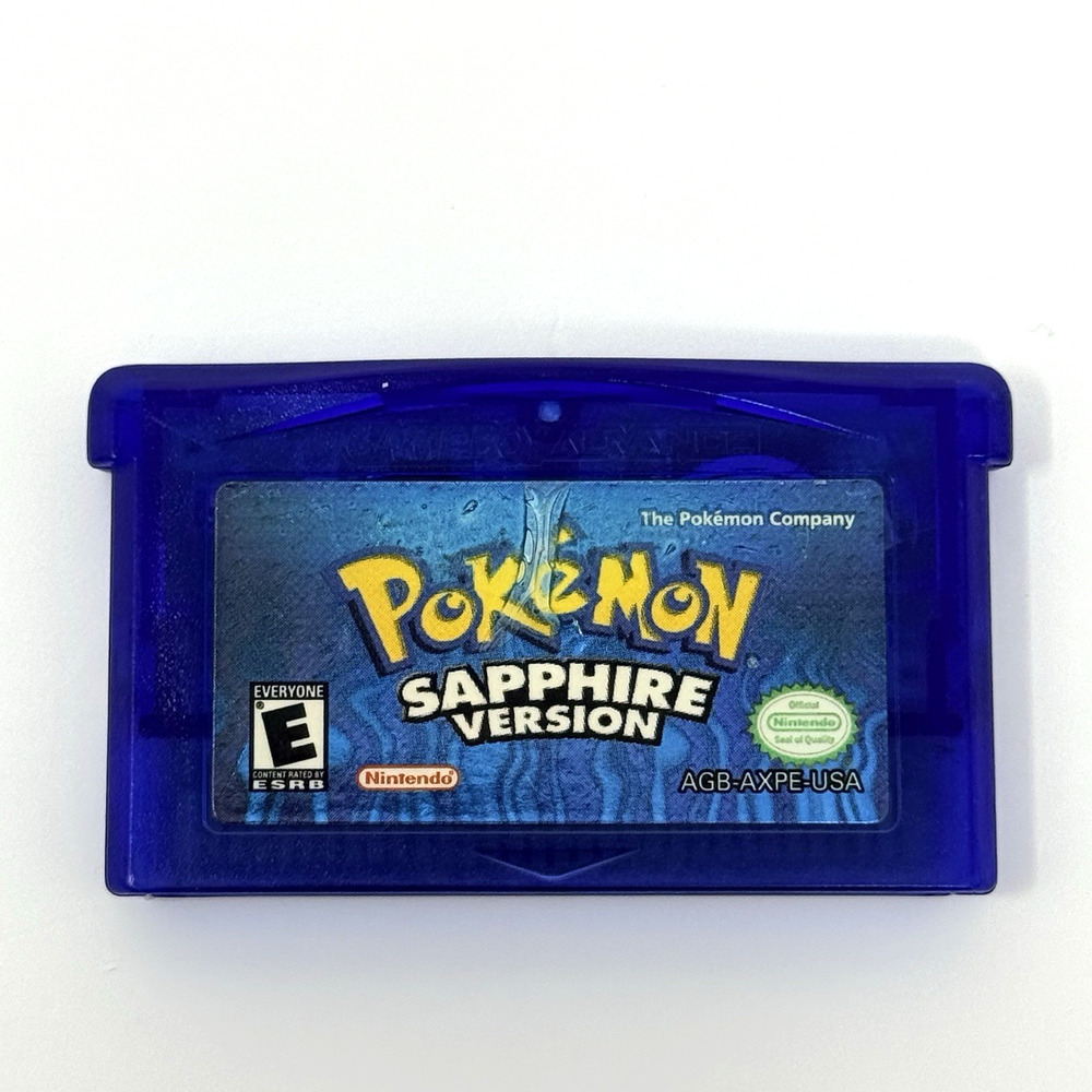 Pokemon Sapphire Version GBA Cartridge Only Dry Battery Tested Authentic